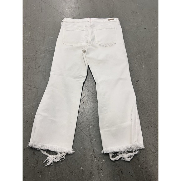 Liverpool Women's White Jeans Hannah Crop Flare Size 10/30 Stretch Denim Pants - Picture 2 of 10